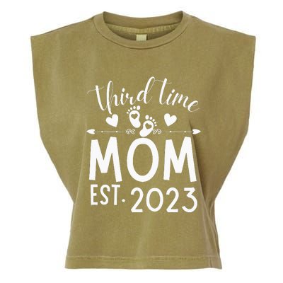 Third time Mom Pregnancy Mother's Day Soon to be Mom Garment-Dyed Women's Muscle Tee