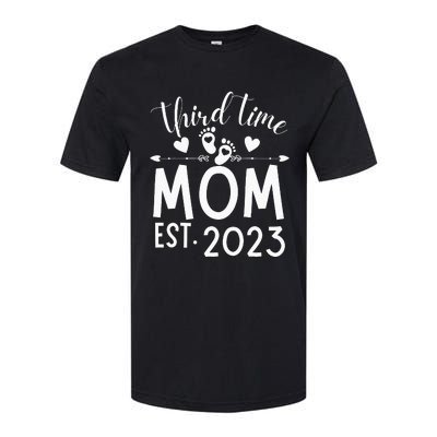 Third time Mom Pregnancy Mother's Day Soon to be Mom Softstyle CVC T-Shirt