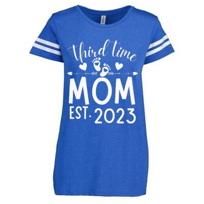 Third time Mom Pregnancy Mother's Day Soon to be Mom Enza Ladies Jersey Football T-Shirt