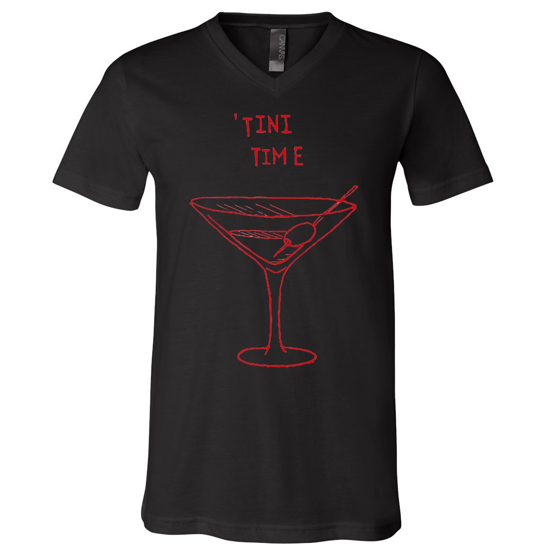Tini Time Martini Lover V-Neck T-Shirt