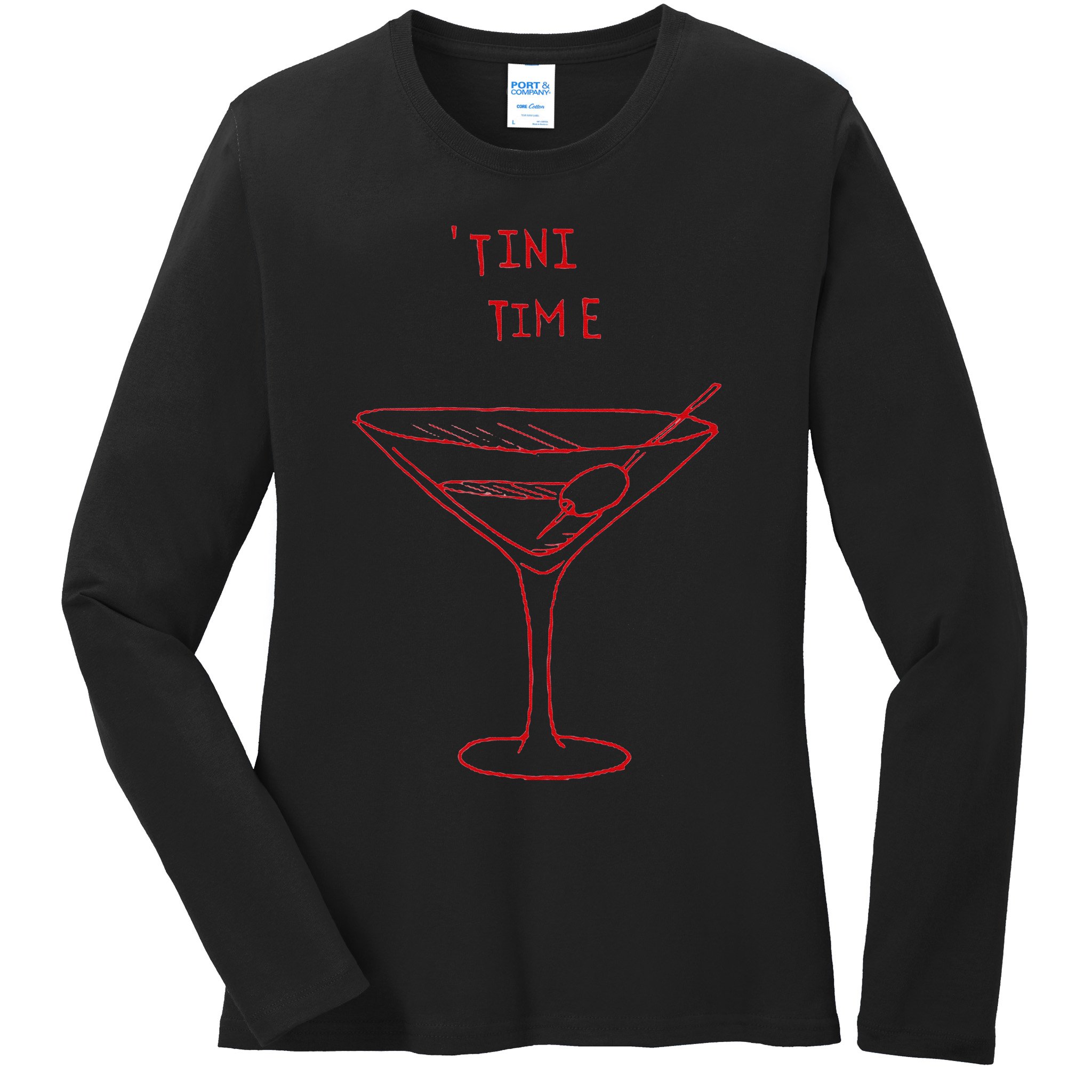 Tini Time Martini Lover Ladies Long Sleeve Shirt