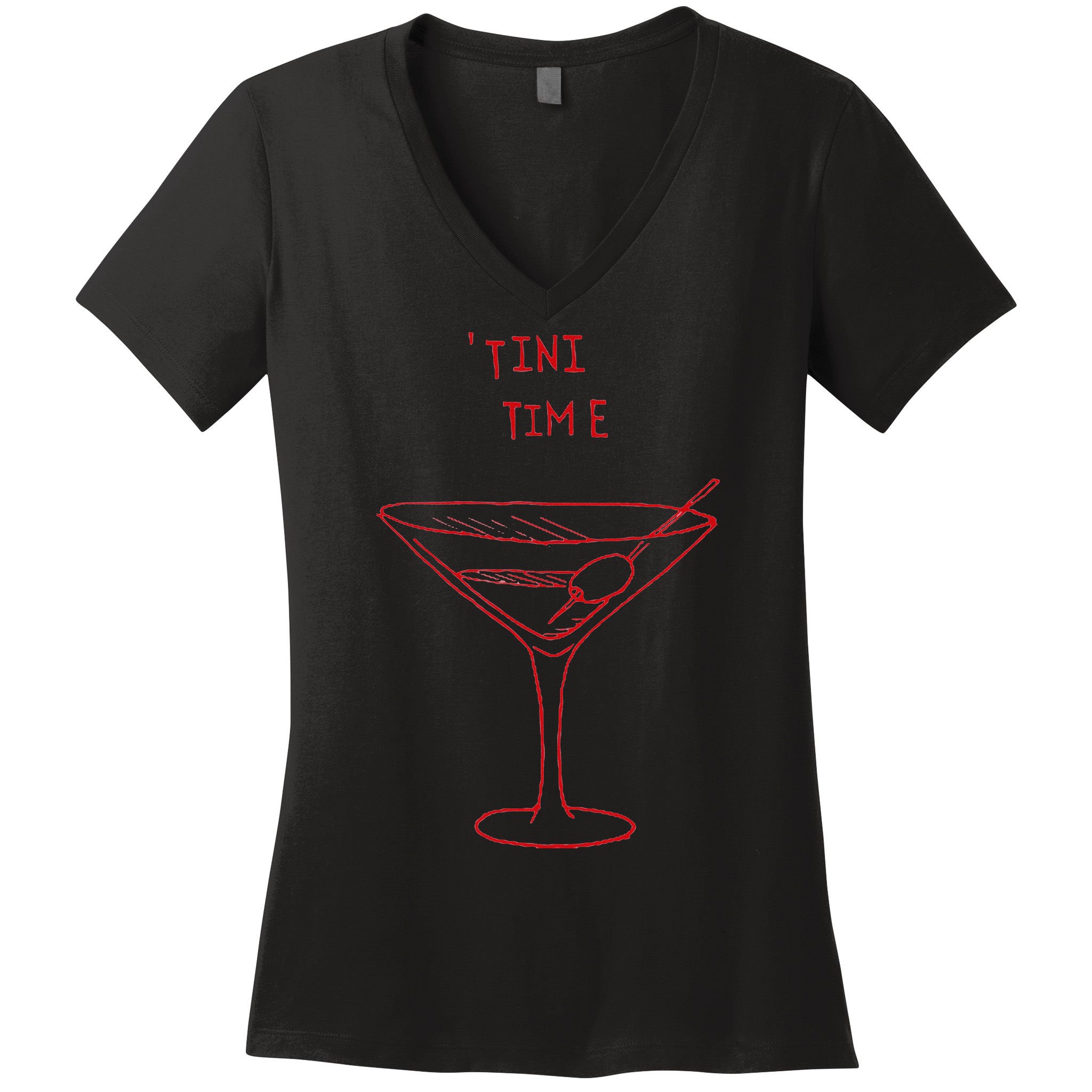 Tini Time Martini Lover Women's V-Neck T-Shirt