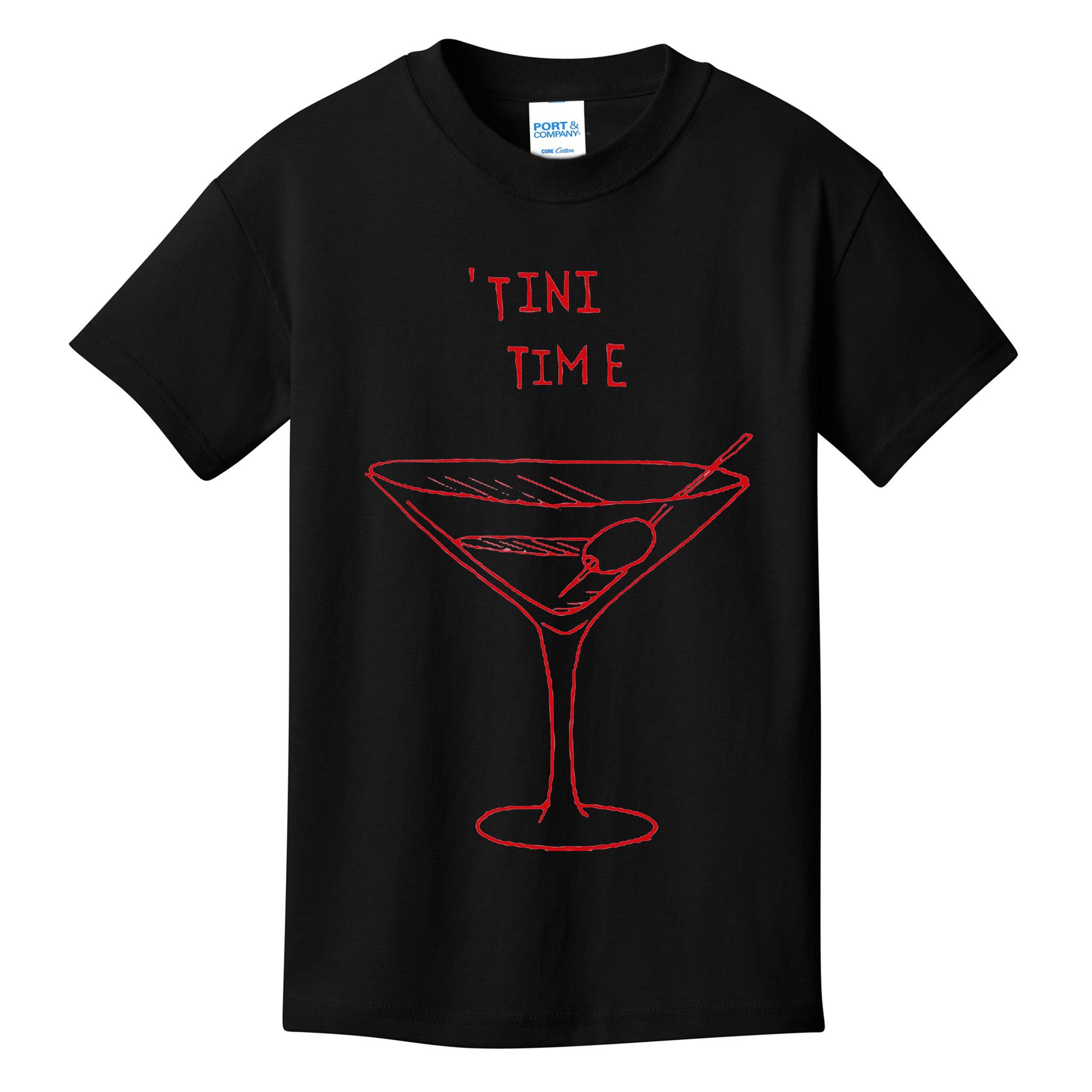 Tini Time Martini Lover Kids T-Shirt