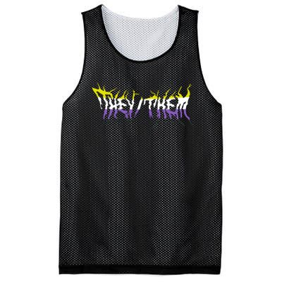 They Them Metal Mesh Reversible Basketball Jersey Tank