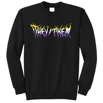 They Them Metal Tall Sweatshirt