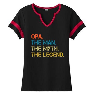 The The Myth The Legend Gift Opa Dad Ladies Halftime Notch Neck Tee