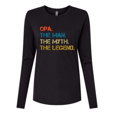 The The Myth The Legend Gift Opa Dad Womens Cotton Relaxed Long Sleeve T-Shirt