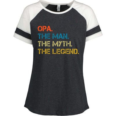 The The Myth The Legend Gift Opa Dad Enza Ladies Jersey Colorblock Tee