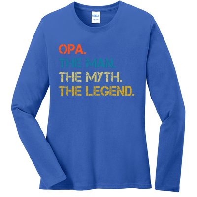 The The Myth The Legend Gift Opa Dad Ladies Long Sleeve Shirt