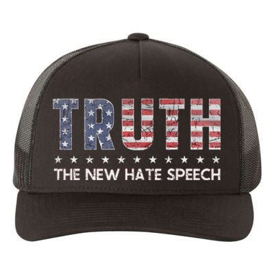 Truth The New Hate Speech Political Correctness USA Flag Yupoong Adult 5-Panel Trucker Hat