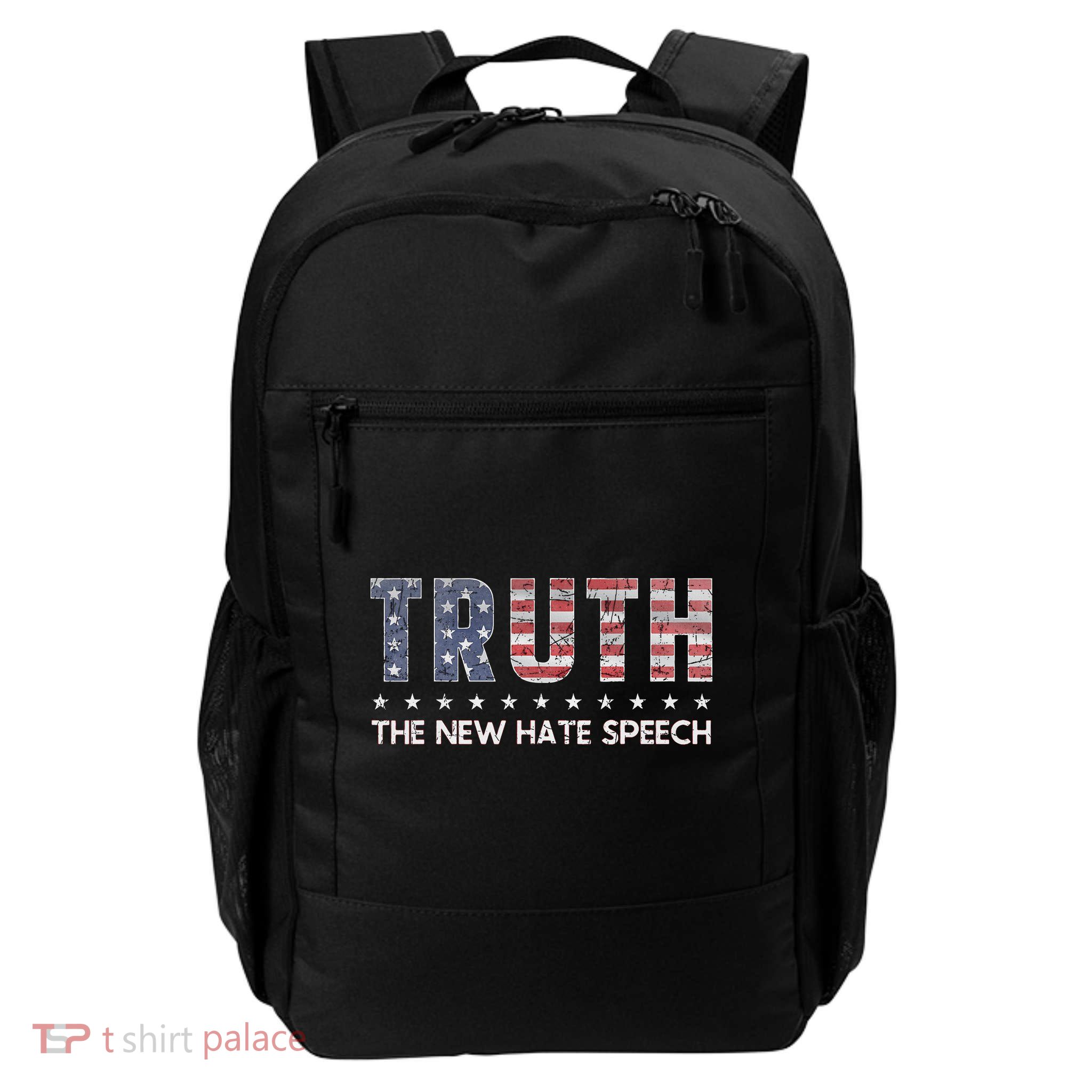 Truth The New Hate Speech Political Correctness USA Flag Daily Commute Backpack