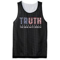 Truth The New Hate Speech Political Correctness USA Flag Mesh Reversible Basketball Jersey Tank