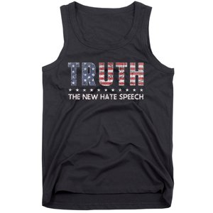 Truth The New Hate Speech Political Correctness USA Flag Tank Top