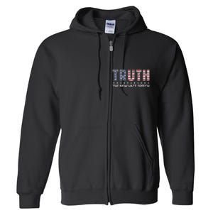 Truth The New Hate Speech Political Correctness USA Flag Full Zip Hoodie