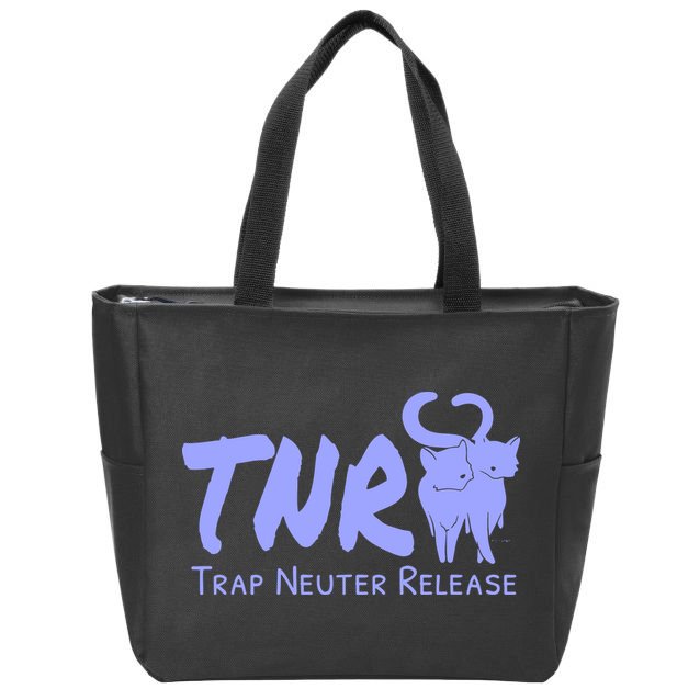 TNR Trap Neuter Release Feral Cat Awareness Zip Tote Bag