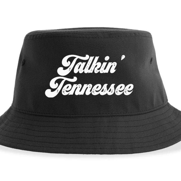 Talkin Tennessee Nashville Tennessee Country Music Lovers Sustainable Bucket Hat