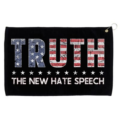 Truth The New Hate Speech Political Correctness Usa Flag Grommeted Golf Towel