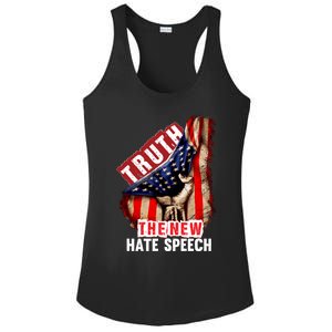 Truth The New Hate Speech Political Correctness Usa Flag Gift Ladies PosiCharge Competitor Racerback Tank