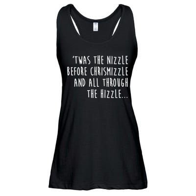 Twas The Nizzle Before Chrismizzle Funny Christmas Ladies Essential Flowy Tank