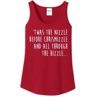 Twas The Nizzle Before Chrismizzle Funny Christmas Ladies Essential Tank