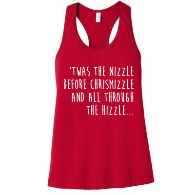 Twas The Nizzle Before Chrismizzle Funny Christmas Womens Tank Top