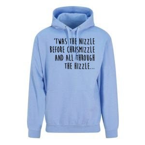 Twas The Nizzle Before Chrismizzle Funny Christmas Unisex Surf Hoodie