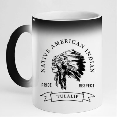 Tulalip Tribe Native American Indian Pride Respect Vintage Gift 11oz Black Color Changing Mug