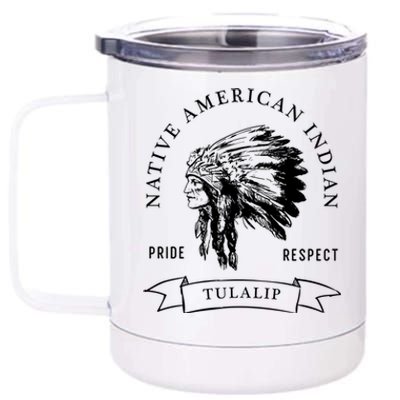 Tulalip Tribe Native American Indian Pride Respect Vintage Gift 12 oz Stainless Steel Tumbler Cup