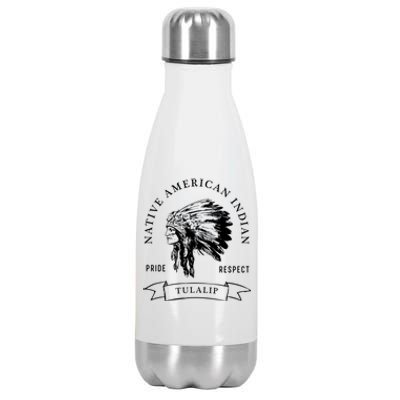 Tulalip Tribe Native American Indian Pride Respect Vintage Gift Stainless Steel Insulated Water Bottle