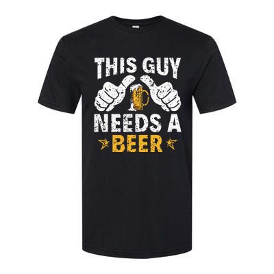 This Type Needs A Beer Funny Beer Drinker Softstyle® CVC T-Shirt