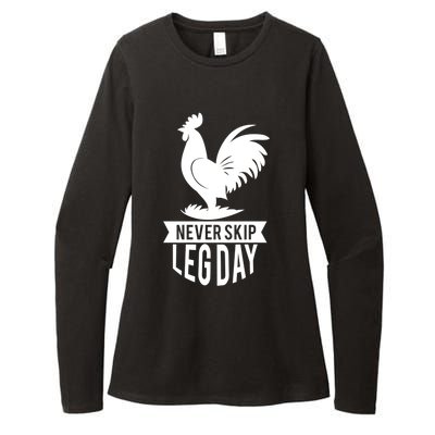 Thankgiving Turkey Never Skip Leg Day Meaningful Gift Womens CVC Long Sleeve Shirt