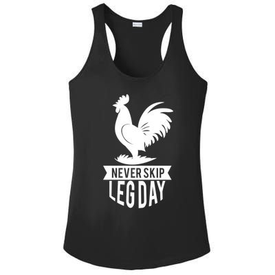 Thankgiving Turkey Never Skip Leg Day Meaningful Gift Ladies PosiCharge Competitor Racerback Tank