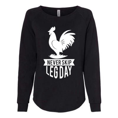 Thankgiving Turkey Never Skip Leg Day Meaningful Gift Womens California Wash Sweatshirt