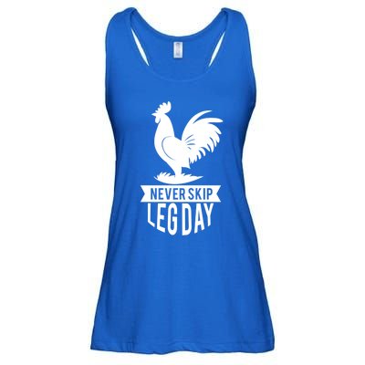 Thankgiving Turkey Never Skip Leg Day Meaningful Gift Ladies Essential Flowy Tank