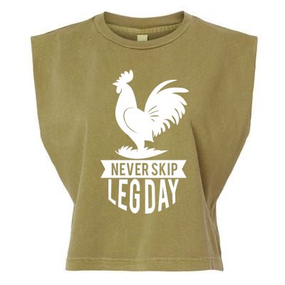 Thankgiving Turkey Never Skip Leg Day Meaningful Gift Garment-Dyed Women's Muscle Tee