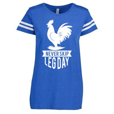 Thankgiving Turkey Never Skip Leg Day Meaningful Gift Enza Ladies Jersey Football T-Shirt