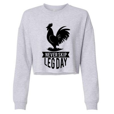 Thankgiving Turkey Never Skip Leg Day Meaningful Gift Cropped Pullover Crew