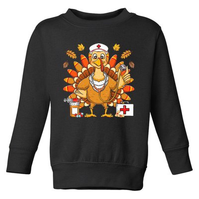 Thanksgiving Turkey Nurse Holiday Nursing  Toddler Sweatshirt