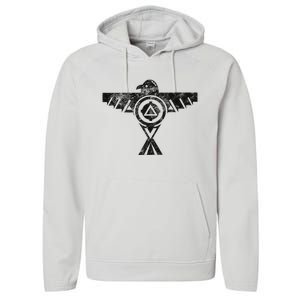 Thunderbird Tribal Native American Indian Graphic Performance Fleece Hoodie