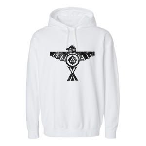 Thunderbird Tribal Native American Indian Graphic Garment-Dyed Fleece Hoodie