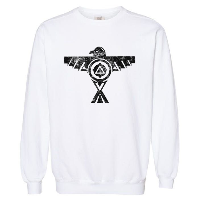 Thunderbird Tribal Native American Indian Graphic Garment-Dyed Sweatshirt