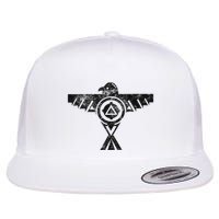 Thunderbird Tribal Native American Indian Graphic Flat Bill Trucker Hat