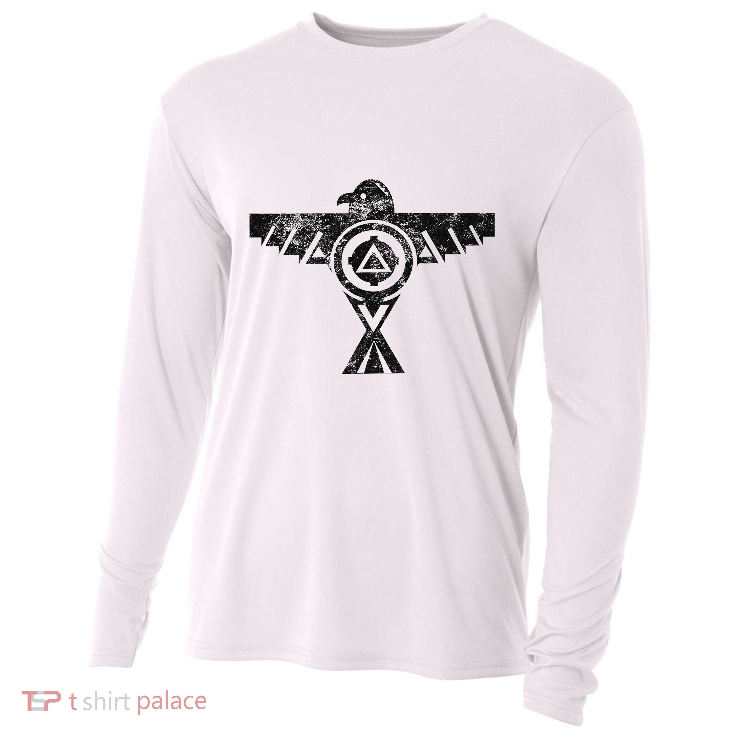 Thunderbird Tribal Native American Indian Graphic Cooling Performance Long Sleeve Crew