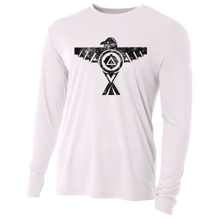 Thunderbird Tribal Native American Indian Graphic Cooling Performance Long Sleeve Crew