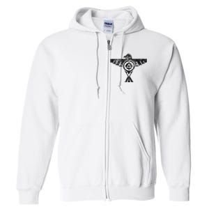 Thunderbird Tribal Native American Indian Graphic Full Zip Hoodie