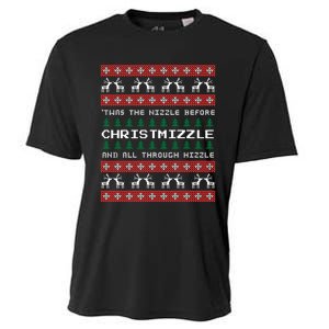 Twas The Nizzle Before Christmizzle And All Through Hizzle Cooling Performance Crew T-Shirt