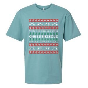 Twas The Nizzle Before Christmizzle And All Through Hizzle Sueded Cloud Jersey T-Shirt