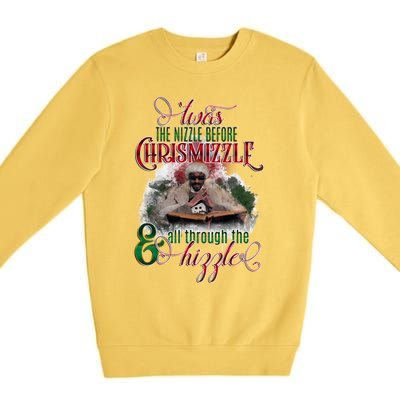 Twas The Nizzle Before Chrismizzle Hizzle Snoop Dogg Premium Crewneck Sweatshirt