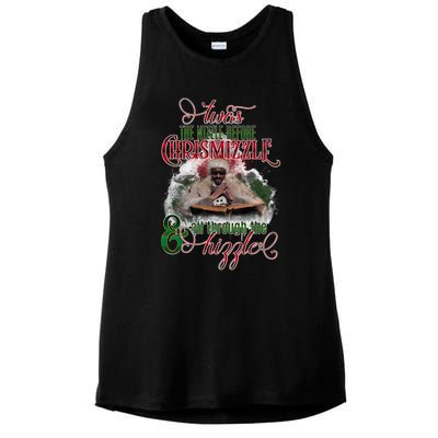 Twas The Nizzle Before Chrismizzle Hizzle Snoop Dogg Ladies PosiCharge Tri-Blend Wicking Tank