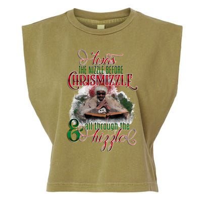 Twas The Nizzle Before Chrismizzle Hizzle Snoop Dogg Garment-Dyed Women's Muscle Tee